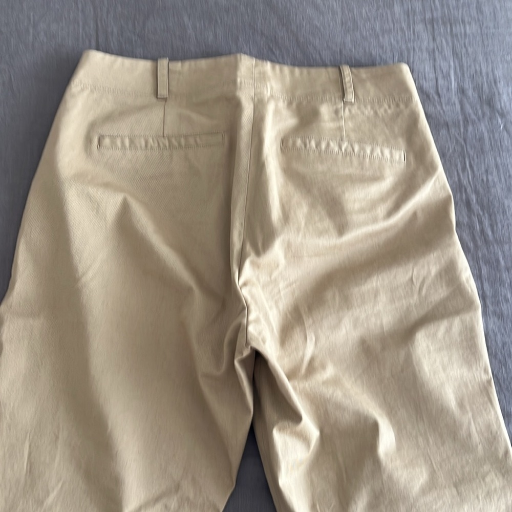 Veronica Beard sz8 stretch khaki cropped cuffed pant - Picture 2 of 5